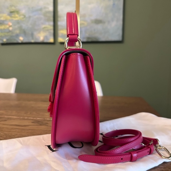 NWT!NEW!Furla Metropolis S Top Handle Round Crossbody -Smooth Leather Red - Picture 6 of 16